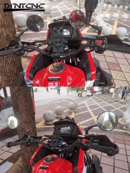 E9 Mirrors For Rally ADV Universal M10 Motorcycle Accessories Foldable Reverse Rarview Mirror Left Right Side 10MM Clockwise