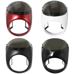Motorcycle Red/White Front Headlight Fairing Windshield For Cafe Racer Honda Universal 7inch/16.5~18cm Retro Headlamp Windscreen