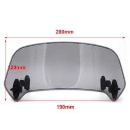 Motorcycle Universal Windshield Extension Adjustable Spoiler Clamp-On Windscreen Deflector For BMW Kawasaki Yamaha Honda Suzuki