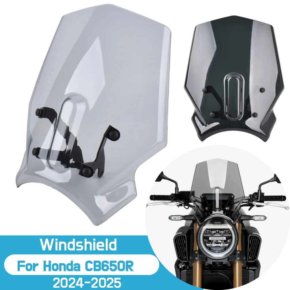 For Honda CB 650R 2019-2026 2025 2024 CB650R Windshield Windscreen Motorcycle Front Air Deflector Wind Shield Screen Accessories