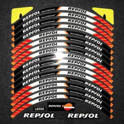 Reflective Motorcycle Wheel Stickers Racing Rim Strips Decals 17" Hub Accessories For Repsol CBR
