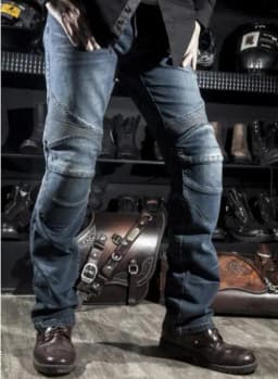 Komine - Men's Motorcycle Jeans, Men's Motorcycle Jeans, Protective Equipment, Knee Guards YJF