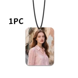 1pc/3pcsCustom Rectangular Style Photo Car Air Freshener, Family Car Rearview Mirror Pendant, Custom Company Logo, Commemorative