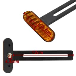 Universal Motorcycle Rear Reflector Cat's Eyes Long T-Holder Scooters Accessories For Honda For Harley For Yamaha For KTM