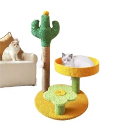 Cat scratching board, cat climbing frame integrated, universal in all seasons, wear-resistant and non-chip sisal column, vertica