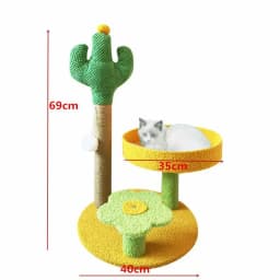 Cat scratching board, cat climbing frame integrated, universal in all seasons, wear-resistant and non-chip sisal column, vertica