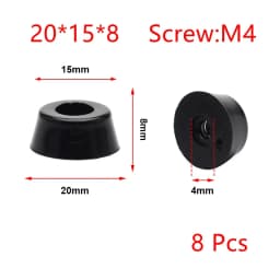 Small Shock Absorption Chair Mat Floor Protector for Desk Chair Insulation Black Non-slip Rubber Furniture Leg Pads Cabinet Legs