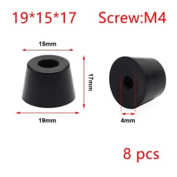 Small Shock Absorption Chair Mat Floor Protector for Desk Chair Insulation Black Non-slip Rubber Furniture Leg Pads Cabinet Legs