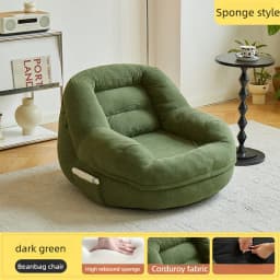 Comfort Bean Bag Sofa Living Room 1-person Sofa Lazy Chair Relaxing Bedroom Pouf Adult Children Cheap Sofas Frameless Furniture