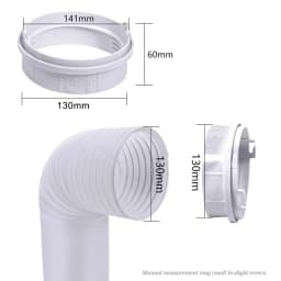 For TCL Air Conditioner Exhaust Duct Connector 130mm Size Made From ABS For Long Lasting Use And Optimal Airflow
