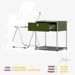 Hot Seller | Bedside Cabinet with Storage | Modular Steel Nightstand with drawer & Shelf | For bedroom Living Room Study Room