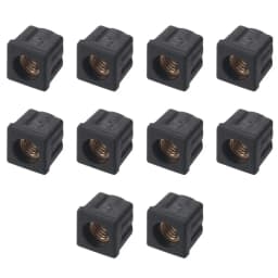 Fashion Square Pipe Plugs Plastic Wihtout M6 Hole Blanking End Caps Adjustable Balance Plug Nut Foot Pad Outside