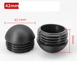 Plastic Round Pipe Plug 13~76mm Tube Domed End Caps Non Slip Chair Leg Foot Dust Cover Floor Protector Pad Furniture Accessories