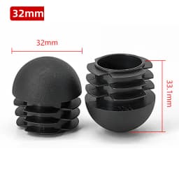 Plastic Round Pipe Plug 13~76mm Tube Domed End Caps Non Slip Chair Leg Foot Dust Cover Floor Protector Pad Furniture Accessories