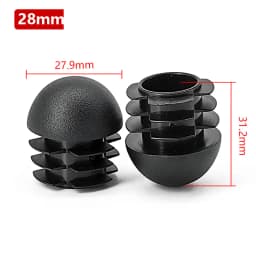 Plastic Round Pipe Plug 13~76mm Tube Domed End Caps Non Slip Chair Leg Foot Dust Cover Floor Protector Pad Furniture Accessories