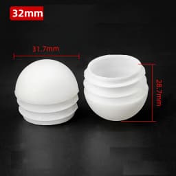 Plastic Round Pipe Plug 13~76mm Tube Domed End Caps Non Slip Chair Leg Foot Dust Cover Floor Protector Pad Furniture Accessories