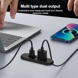 Table Recessed Sockets 1 USB-A and 1 Type-C Built in Desktop Hidden Power Outlet with 1.2M Extension Cord For Office Bedroom