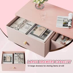 EnHomee Dresser With 12 Drawers, Tall Dressers For Bedroom With Wood Top Metal Frame, Chest Of Drawers For Living Room, Closets,