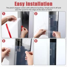 1.2M Safety Door Hinge Protector Cover Child Anti-pinch Hand Sealing Strip Clear Furniture Cabinet Folding Safety Edge Banding