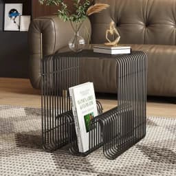Modern Minimalist Metal Shelf - Versatile Wall/Floor Organizer for Coffee Table, Sofa Side, or Bedside Storage