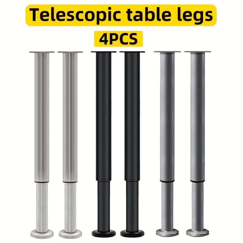 retractable table legs, furniture feet, 72cm adjustable support bar stool feet, table leg replacement,