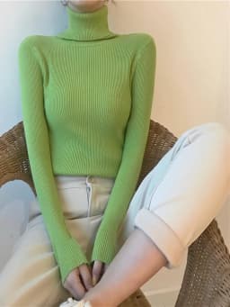 2026 Autumn Winter Thick Sweater Women Knitted Ribbed Pullover Sweater Long Sleeve Turtleneck Slim Jumper Soft Warm Pull Femme