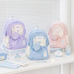 Cream Style Backpack for Students with High Appearance Simple and Cute Design Large Capacity Backpack Lightweight and Painful Ba