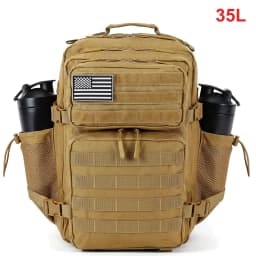 35L Tactical Backpack for Women Men Molle Outdoor Travel Camping Hiking Bag Sports Weekend Athlete Gym Rucksack Dual Cup Holders