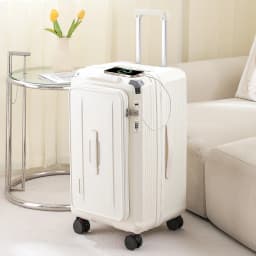 Expandable Luggage, Large-Capacity Thickened Trolley Case, 24-inch Travel Suitcase, Luggage with Combination Lock, Sturdy and Du