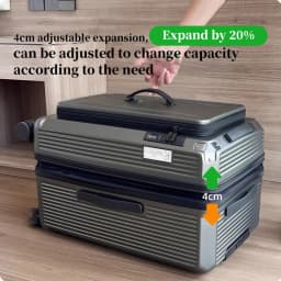 Expandable Luggage, Large-Capacity Thickened Trolley Case, 24-inch Travel Suitcase, Luggage with Combination Lock, Sturdy and Du