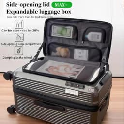 Expandable Luggage, Large-Capacity Thickened Trolley Case, 24-inch Travel Suitcase, Luggage with Combination Lock, Sturdy and Du