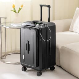 Expandable Luggage, Large-Capacity Thickened Trolley Case, 24-inch Travel Suitcase, Luggage with Combination Lock, Sturdy and Du