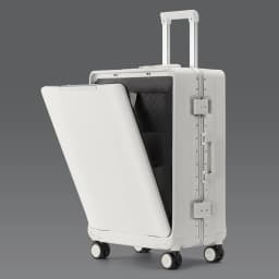 KLQDZMS Front Opening Compartment Multifunctional Aluminum Frame Luggage 20/24/26 Inch Large Capacity Password Travel Suitcase