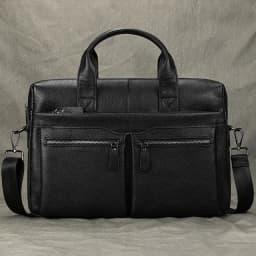 Luufan Men's Business Briefcase Fit 15" PC Genuine Leather Handbag Real Leather Male Laptop Handbag A4 Office Man Crossbody Bag
