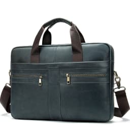 Genuine leather men's briefcase for business travel, top-layer cowhide handbag for lawyers, laptop bag, business handbag for men