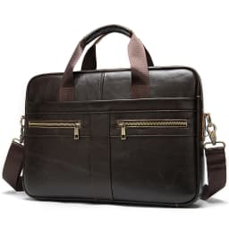 Genuine leather men's briefcase for business travel, top-layer cowhide handbag for lawyers, laptop bag, business handbag for men