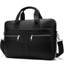 Genuine leather men's briefcase for business travel, top-layer cowhide handbag for lawyers, laptop bag, business handbag for men