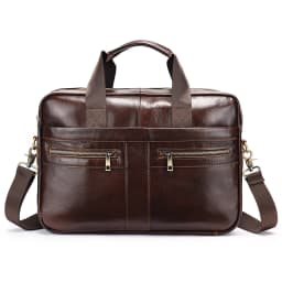 Genuine leather men's briefcase for business travel, top-layer cowhide handbag for lawyers, laptop bag, business handbag for men