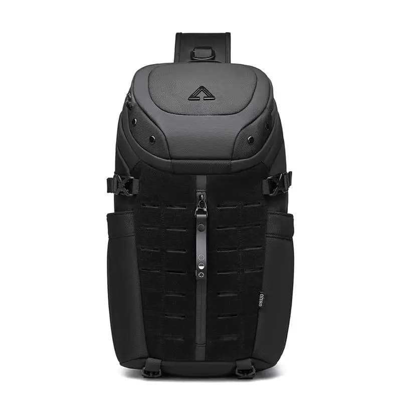 Ozuko Men's Waterproof Crossbody Bag with USB Anti-Theft Short Travel Messenger Sling Fashion Designer Chest Bag for Men