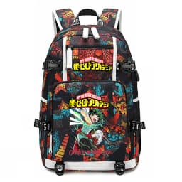My Hero Academia Anime Print School Backpack Large Capacity Unisex Bookbag for Boys Girls Travel Casual Daypack