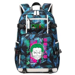 One Piece Zoro Print Large Capacity School Backpack For Kids Teens Anime Bookbag
