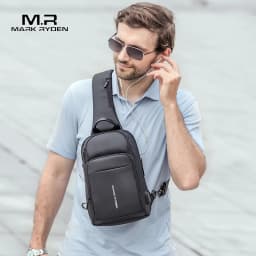 Mark Ryden Chest Bag Man Anti-thief Sling Bag Waterproof Men Crossbody Bag Fit 9.7 inch Ipad Fashion Shoulder Bag