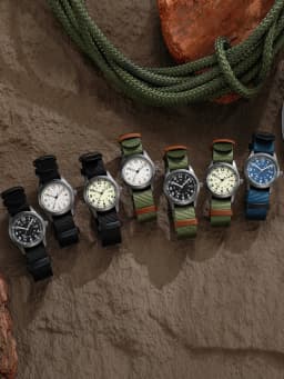2026 TPW Women's Field Watch 34mm Case Easy Read Fabric Strap 24hr Display Day Function Quartz Movement Luminous