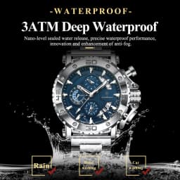 POEDAGAR Luxury Men's Watch Calendar Luminous Waterproof Man Clock Chronograph Stainless Steel Quartz Watches For Men Reloj Gift