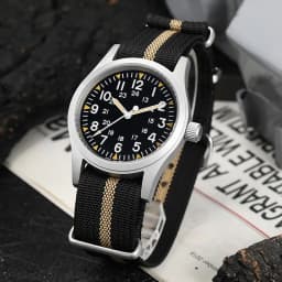 Militado ML05 38mm Military Watch Miyota 2035 Movement Domed Sapphire Crystal C3 Green Luminous 10Bar Waterproof Vintage Watches