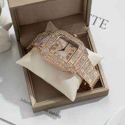Men Watch Business Square Starry Sky Steel Belt Diamond Inlaid European American Male RomanFashion Quartz Wristwatches Gift