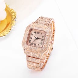 Men Watch Business Square Starry Sky Steel Belt Diamond Inlaid European American Male RomanFashion Quartz Wristwatches Gift