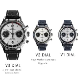 Sugess 1963 Pilot Watch Men Mechanical Chronograph Panda Wristwatch Air Force Sapphire Waterproof for Seagull Movement ST1901 v3