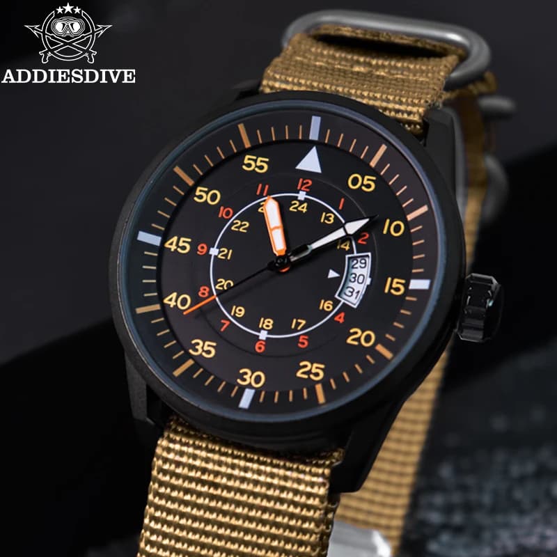 ADDIESDIVE Men Watches Luxury Luminous Wristwatches Reloj Hombre 50M Waterproof Date Men's Quartz Watch Relogio Masculino