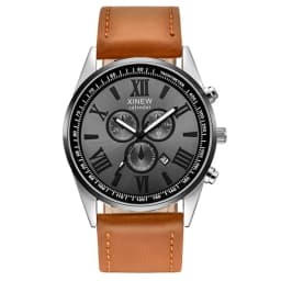 Original XINEW Brand Men Watches Boys Fashion Casual Leather Band Date Quartz Wrist Watch Black Montre Homme Reloj Hombre 2025